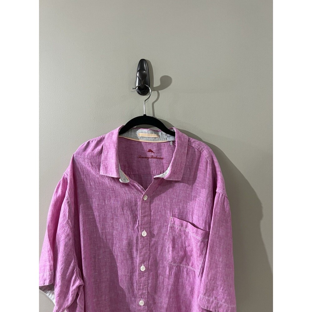 Tommy Bahama Men’s 3X Button Shirt Linen Summer Vacation Pink - Picture 5 of 11